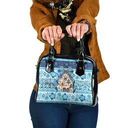 New Zealand Kowhai Ngutukaka Christmas Bow Shoulder Handbag Meri Kirihimete