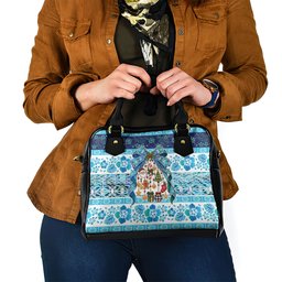 New Zealand Kowhai Ngutukaka Christmas Bow Shoulder Handbag Meri Kirihimete