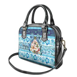 New Zealand Kowhai Ngutukaka Christmas Bow Shoulder Handbag Meri Kirihimete
