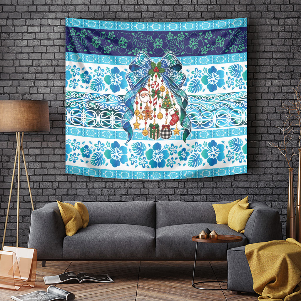 New Zealand Kowhai Ngutukaka Christmas Bow Tapestry Meri Kirihimete