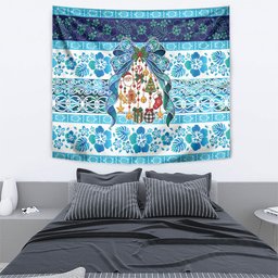 New Zealand Kowhai Ngutukaka Christmas Bow Tapestry Meri Kirihimete