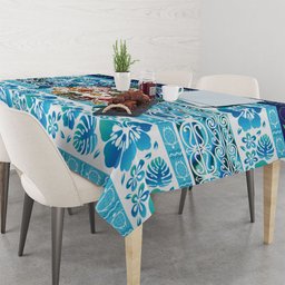 New Zealand Kowhai Ngutukaka Christmas Bow Tablecloth Meri Kirihimete