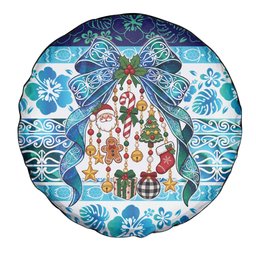New Zealand Kowhai Ngutukaka Christmas Bow Spare Tire Cover Meri Kirihimete