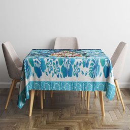 New Zealand Kowhai Ngutukaka Christmas Bow Tablecloth Meri Kirihimete