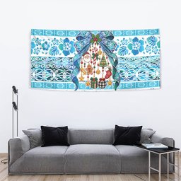 New Zealand Kowhai Ngutukaka Christmas Bow Tapestry Meri Kirihimete