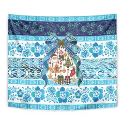 New Zealand Kowhai Ngutukaka Christmas Bow Tapestry Meri Kirihimete