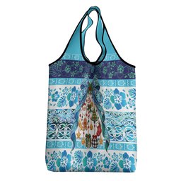 New Zealand Kowhai Ngutukaka Christmas Bow Grocery Bag Meri Kirihimete