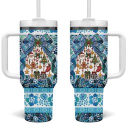 New Zealand Kowhai Ngutukaka Christmas Bow Tumbler With Handle Meri Kirihimete