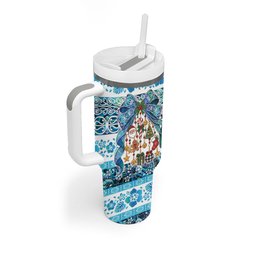 New Zealand Kowhai Ngutukaka Christmas Bow Tumbler With Handle Meri Kirihimete