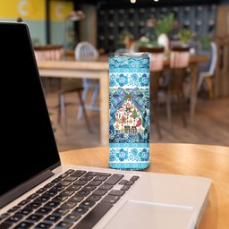 New Zealand Kowhai Ngutukaka Christmas Bow Skinny Tumbler Meri Kirihimete