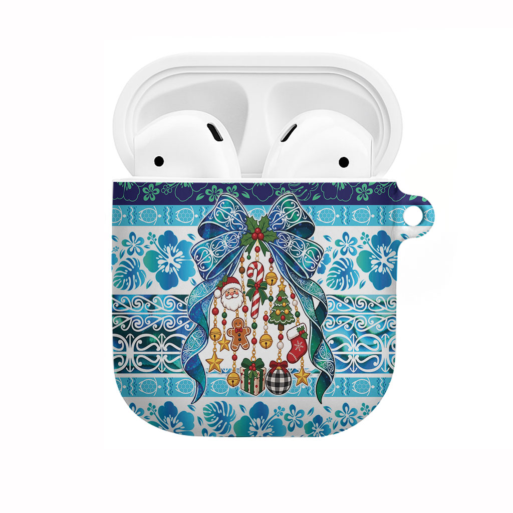 New Zealand Kowhai Ngutukaka Christmas Bow AirPods Case Meri Kirihimete