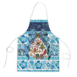 New Zealand Kowhai Ngutukaka Christmas Bow Apron Meri Kirihimete