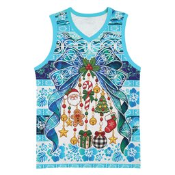 New Zealand Kowhai Ngutukaka Christmas Bow Basketball Jersey Meri Kirihimete