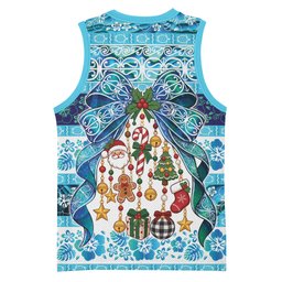 New Zealand Kowhai Ngutukaka Christmas Bow Basketball Jersey Meri Kirihimete