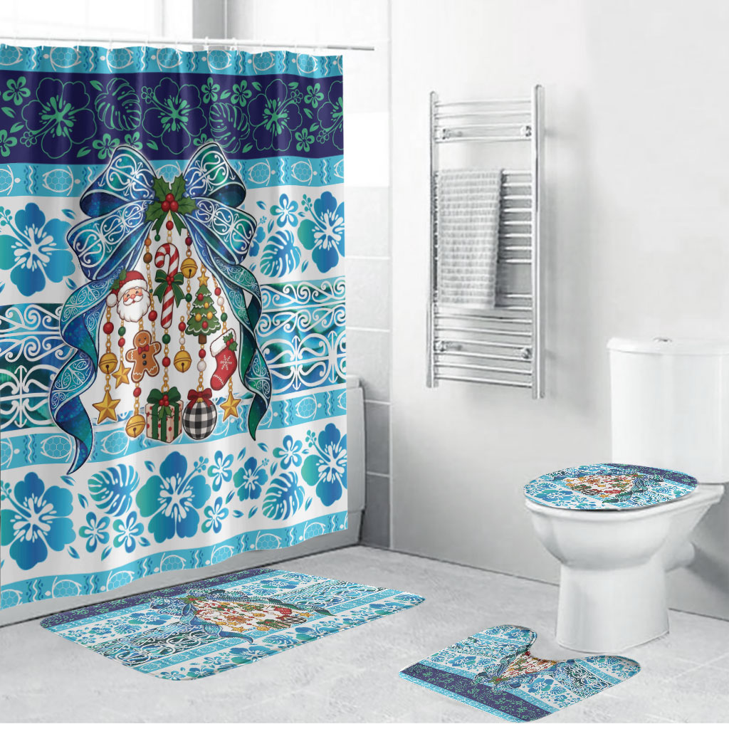 New Zealand Kowhai Ngutukaka Christmas Bow Bathroom Set Meri Kirihimete