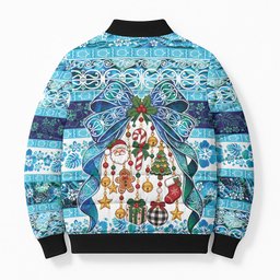 New Zealand Kowhai Ngutukaka Christmas Bow Bomber Puffer Jacket Meri Kirihimete