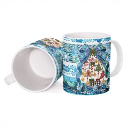 New Zealand Kowhai Ngutukaka Christmas Bow Ceramic Mug Meri Kirihimete