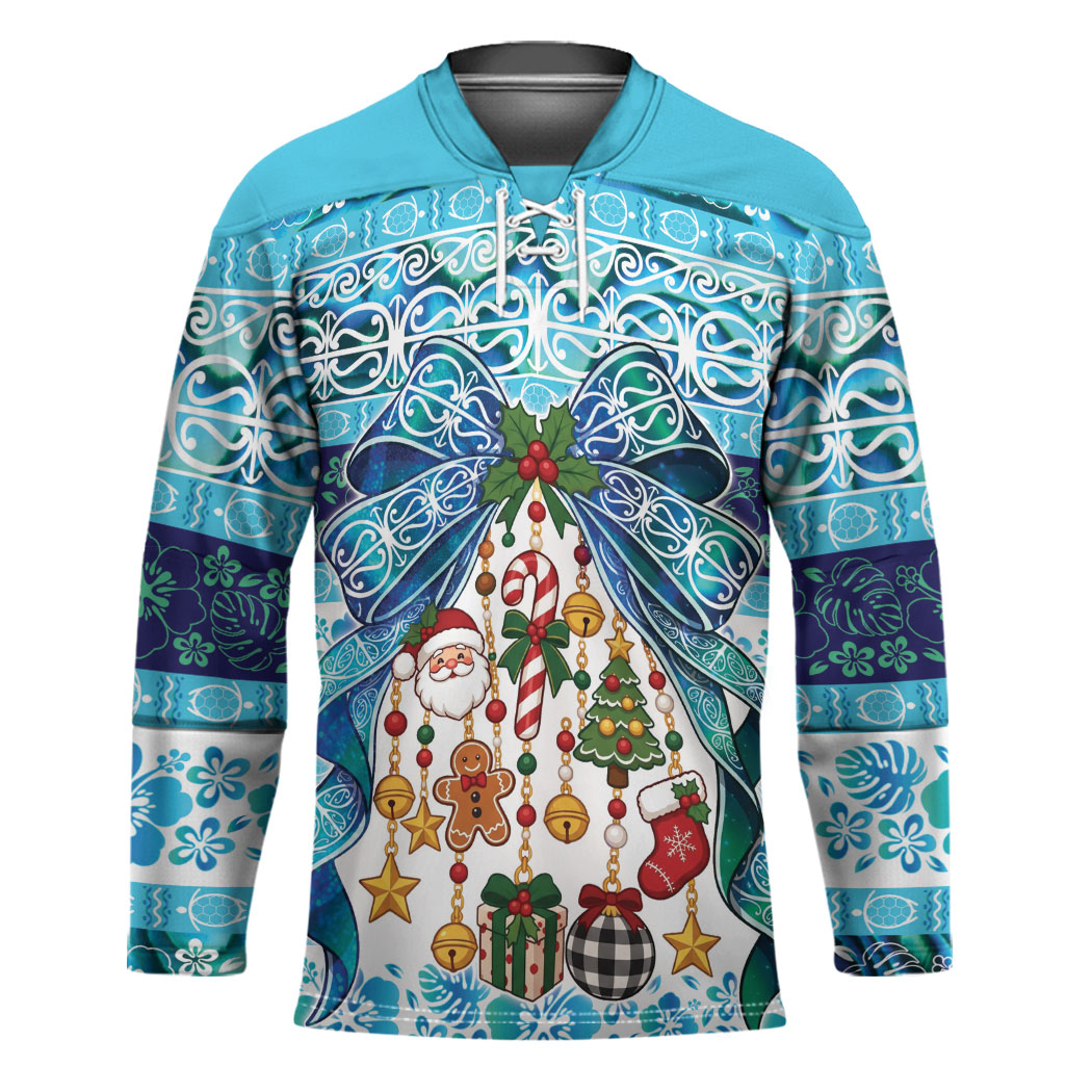 New Zealand Kowhai Ngutukaka Christmas Bow Hockey Jersey Meri Kirihimete