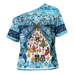 New Zealand Kowhai Ngutukaka Christmas Bow Cross Shoulder Shirt Meri Kirihimete