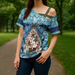 New Zealand Kowhai Ngutukaka Christmas Bow Cross Shoulder Shirt Meri Kirihimete