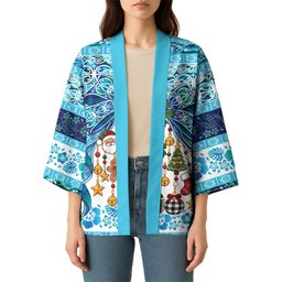 New Zealand Kowhai Ngutukaka Christmas Bow Kimono Meri Kirihimete