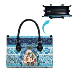New Zealand Kowhai Ngutukaka Christmas Bow Leather Bag Meri Kirihimete