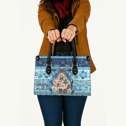 New Zealand Kowhai Ngutukaka Christmas Bow Leather Bag Meri Kirihimete