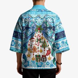 New Zealand Kowhai Ngutukaka Christmas Bow Kimono Meri Kirihimete