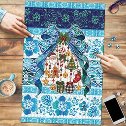 New Zealand Kowhai Ngutukaka Christmas Bow Puzzle Meri Kirihimete