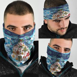 New Zealand Kowhai Ngutukaka Christmas Bow Neck Gaiter Meri Kirihimete