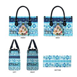 New Zealand Kowhai Ngutukaka Christmas Bow Leather Bag Meri Kirihimete