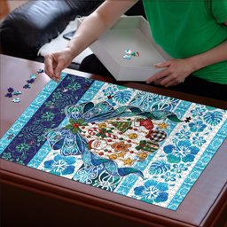 New Zealand Kowhai Ngutukaka Christmas Bow Puzzle Meri Kirihimete