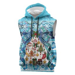 New Zealand Kowhai Ngutukaka Christmas Bow Sleeveless Hoodie Meri Kirihimete