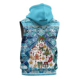 New Zealand Kowhai Ngutukaka Christmas Bow Sleeveless Hoodie Meri Kirihimete