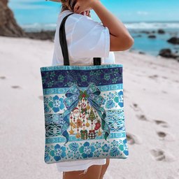 New Zealand Kowhai Ngutukaka Christmas Bow Tote Bag Meri Kirihimete