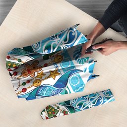 New Zealand Kowhai Ngutukaka Christmas Bow Umbrella Meri Kirihimete