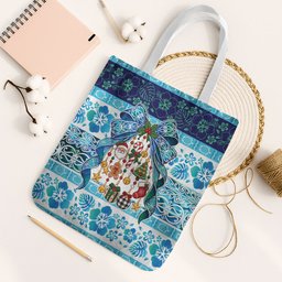 New Zealand Kowhai Ngutukaka Christmas Bow Tote Bag Meri Kirihimete