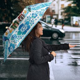 New Zealand Kowhai Ngutukaka Christmas Bow Umbrella Meri Kirihimete