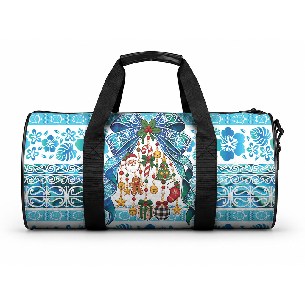 New Zealand Kowhai Ngutukaka Christmas Bow Duffle Bag Meri Kirihimete