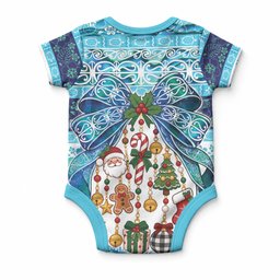 New Zealand Kowhai Ngutukaka Christmas Bow Baby Onesie Meri Kirihimete