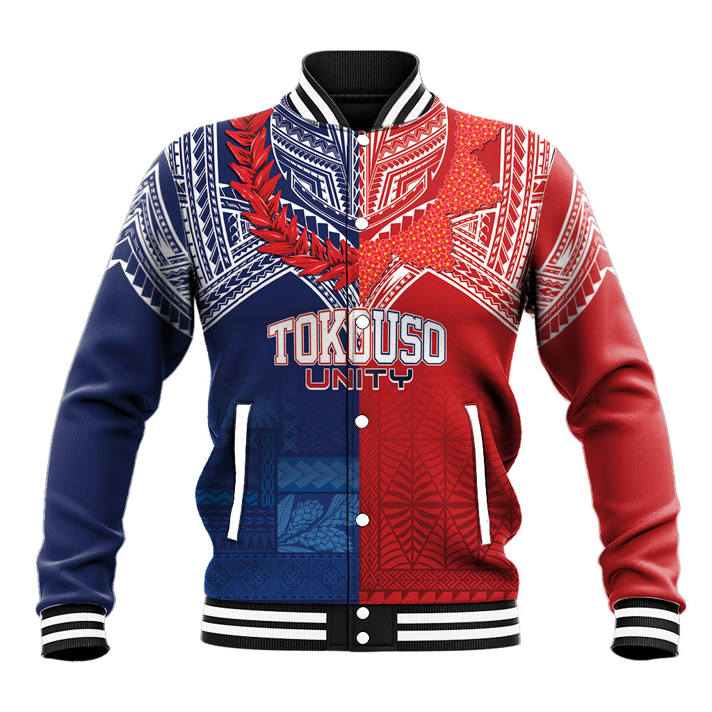 TokoUso Tonga Samoa Brothers Forever Custom Baseball Jacket Ulafala and Heilala Unity