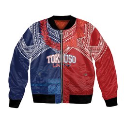 TokoUso Tonga Samoa Brothers Forever Custom Bomber Jacket Ulafala and Heilala Unity