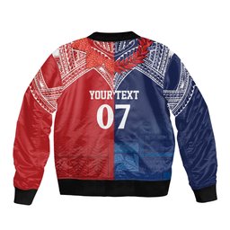 TokoUso Tonga Samoa Brothers Forever Custom Bomber Jacket Ulafala and Heilala Unity