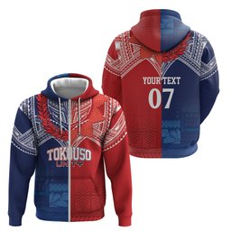 TokoUso Tonga Samoa Brothers Forever Custom Zip Hoodie Ulafala and Heilala Unity