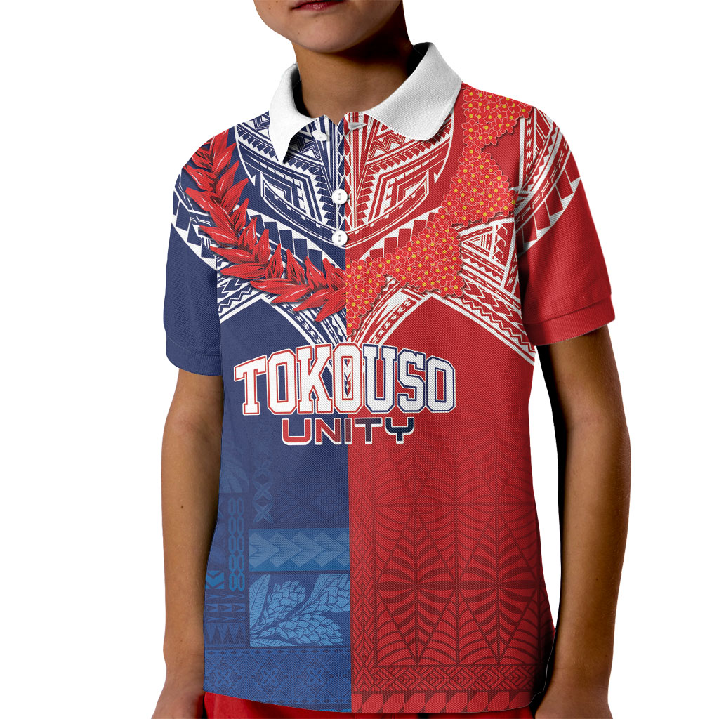 TokoUso Tonga Samoa Brothers Forever Custom Kid Polo Shirt Ulafala and Heilala Unity