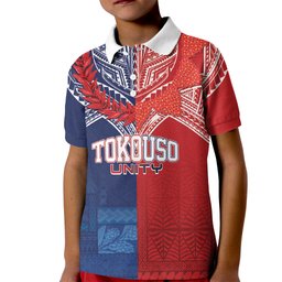 TokoUso Tonga Samoa Brothers Forever Custom Kid Polo Shirt Ulafala and Heilala Unity