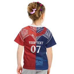 TokoUso Tonga Samoa Brothers Forever Custom Kid T Shirt Ulafala and Heilala Unity