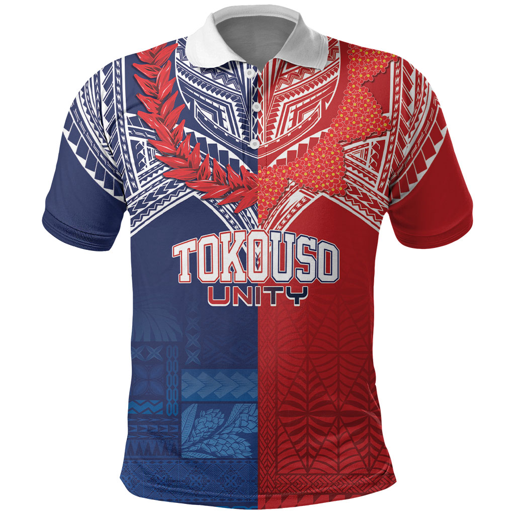 TokoUso Tonga Samoa Brothers Forever Custom Polo Shirt Ulafala and Heilala Unity