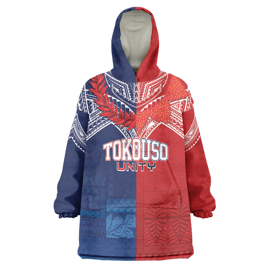 TokoUso Tonga Samoa Brothers Forever Custom Wearable Blanket Hoodie Ulafala and Heilala Unity