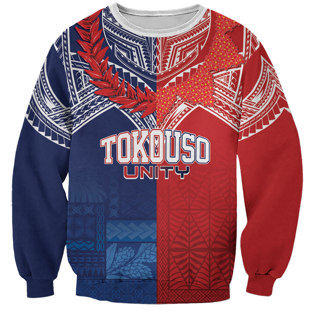 TokoUso Tonga Samoa Brothers Forever Custom Sweatshirt Ulafala and Heilala Unity